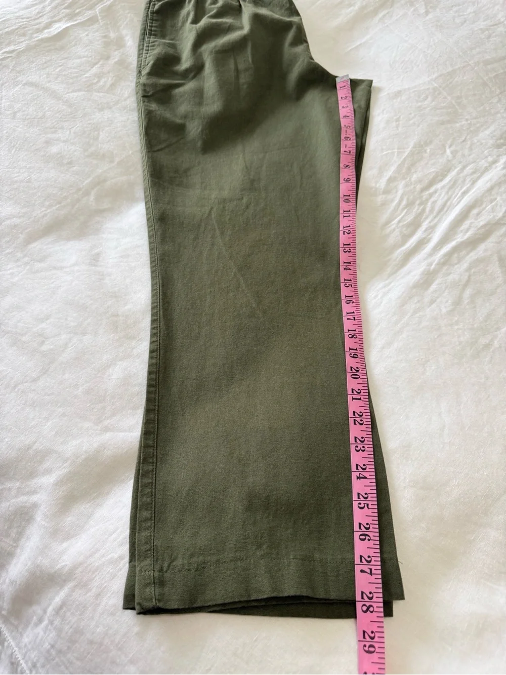 J. Crew | Men's Large (28” Inseam) | Olive Green Cotton Linen Drawstring Pants